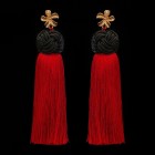 Handmade Tassel Earrings (Red)